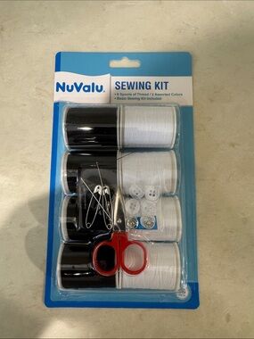 NuValu Sewing Kit - Black & White Thread Set